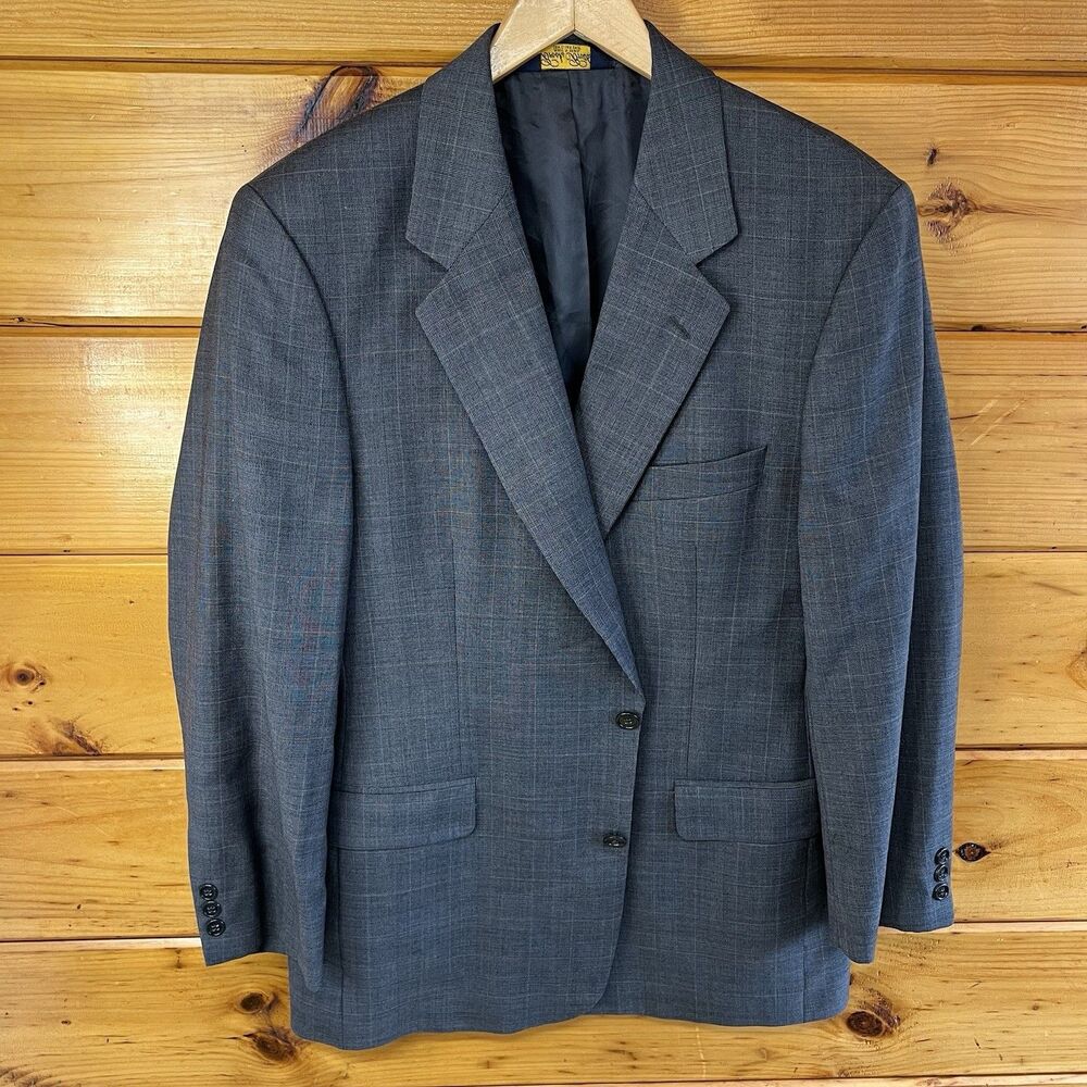 Brooks Brothers Men’s Blazer Jacket Gray Size 42R 100% Wool 2 Button